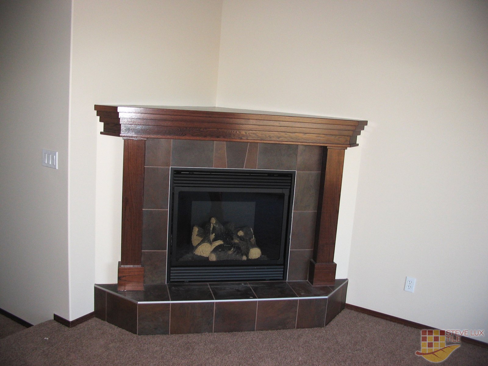 Fireplace tile